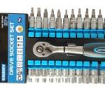 Galvučių ir antgalių rinkinys su terkšle | 6.3 mm (1/4") | 4-13 mm | 27 vnt. (KR143027)