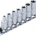 Galvučių rinkinys E-Tipas | 6,3 mm (1/4") | E4 - E11 | 7 vnt. (6402)