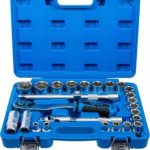 Galvučių rinkinys | 12,5 mm (1/2") | Coliniai dydižiai | 27 vnt. (2216)