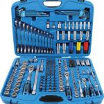 Galvučių ir raktų komplektas | daugiafunkcinės galvutės | terkšliniai veržliarakčiai | 6,3 mm (1/4") / 10 mm (3/8") / 12,5 mm (1/2") | 218 vnt. (2290)