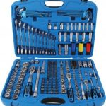 Galvučių ir raktų komplektas | terkšliniai veržliarakčiai | 6,3 mm (1/4") / 10 mm (3/8") / 12,5 mm (1/2") | 218 vnt. (8820)