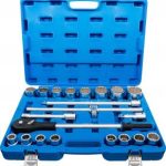 Galvučių komplektas 12 kampų | 20 mm (3/4") | 21 vnt. (1223)