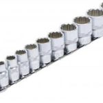 Galvučių rinkinys, 12 kampų | 10 mm (3/8") | Coliniai dydžiai | 11 vnt. (9112)