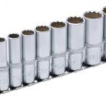 Galvučių rinkinys, 12-kampų, ilgos | 10 mm (3/8") | Coliniai dydžiai | 11 vnt. (6859)