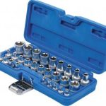 Galvučių rinkinys E-Tipas | 6.3 mm (1/4") / 12.5 mm (1/2") | | E4 - E24 | 28 vnt. (70099)