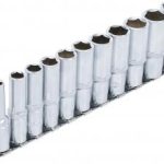 Ilgų galvučių rinkinys, šešiakampės | 10 mm (3/8") | 8 - 19 mm | 11 vnt. (2222)