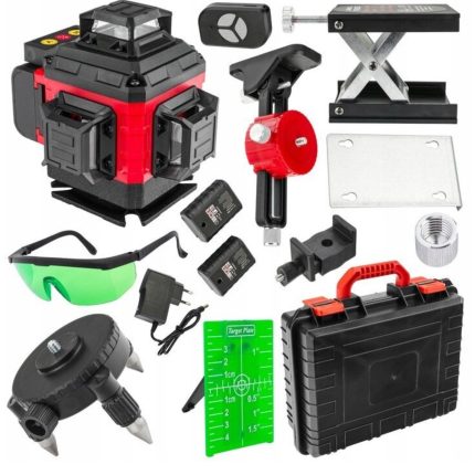 Linijinis lazerinis nivelyras Red Technic RTPLK0036, 40 m, žalias