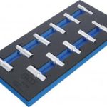 Įrankių dėklas 1/3: šešiakampės galvutės | 10 mm (3/8") | 8 - 19 mm | ilgos | 11 vnt. (4058)