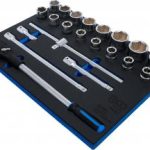 Įrankių dėklas 3/3: galvučių ir įrankių rinkinys | 20 mm (3/4") | 21 vnt. (6080)