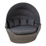 Sofa MINI MUSE su baldakimu 160x130xH70cm, pilka 23201 HOME4YOU