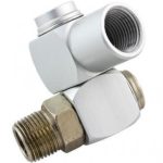 Pneumatinė jungtis šarnyrinė 360° | 6.3 mm (1/4") vidinis / išorinis sriegis (LF-30)