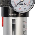 Drėgmės filtras su reguliatoriumi ir manometru 1/2" (YT-2383)