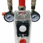 Reguliatorius kompresoriui su slėgio jungikliu ir manometrais | 380V (SK10679B)
