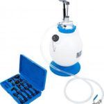 Transmisinės alyvos pildymo įrankis su rankiniu siurbliu su 8 adapteriais | 7 l (9992)