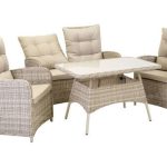 Sodo baldų komplektas EMERALD stalas, sofa ir 2 kėdės, smėlio spalvos, 10534, HOME4YOU