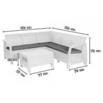 Sodo baldų komplektas „Corfu Relax“ rinkinys pilkas 29202123939 KETER