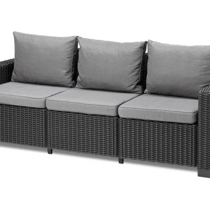 Trivietė sodo sofa „California 3 Seater“ sofa ruda