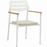 Sodo kėdė WALES 56x60xH82cm, balta 18645 HOME4YOU