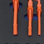 Įrankių dėklas 1/3: Žarnų užspaudimo lenktos replės ir žarnų užspaustuvai | 7 vnt. (4123)