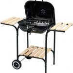 Lauko kepsninė / grilis | su dangčiu ir grotelėmis | medinės lentynos (99581)