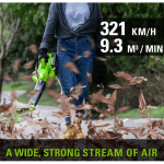 Akumuliatorinis lapų pūstuvas / siurblys Greenworks GD24X2BVK4X, 48V(2X24V), 2X4,0 Ah - Image 4