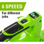 Akumuliatorinis lapų pūstuvas / siurblys Greenworks GD24X2BVK4X, 48V(2X24V), 2X4,0 Ah - Image 5