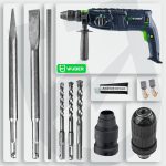 Perforatorius SDS+ 2500W, 2 griebtuvai + priedai WUBER W28920 - Image 14