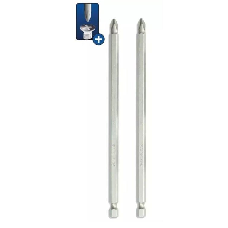 29 Atsuktuvų antgaliai DEDRA DED71581, PH2x155mm, 2 vnt., lizdinė plokštelė - Image 1