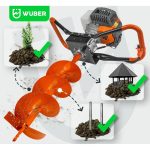 Benzininis žemės grąžtas 3,8kW + 3 grąžtai WUBER WR-GD-520 - Image 8