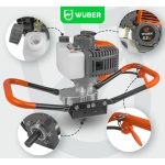 Benzininis žemės grąžtas 3,8kW + 3 grąžtai WUBER WR-GD-520 - Image 10