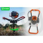 Benzininis žemės grąžtas 3,8kW + 3 grąžtai WUBER WR-GD-520 - Image 13
