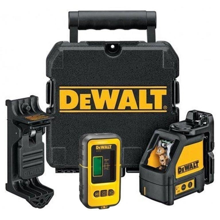 159 Kryžminis lazerinis nivelyras DeWalt + spindulio imtuvas DW088KD+DE0892 - Image 1