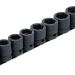 Bgs Technic Smūginių galvučių rinkinys | patrumpintos | 12,5 mm (1/2") | 13–24 mm | 9 vnt. (9551)