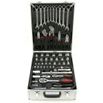 Įrankių rinkinys aliuminiame lagamine, terkšliniai raktai 188vnt. SK58288 - Image 2