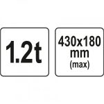 Kojinė malkų skaldyklė 430X180mm YT-79943 - Image 4