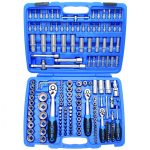 Galvučių ir raktų komplektas 1/4"+3/8"+1/2", 12-kampės galvutės, 171 vnt. 2286