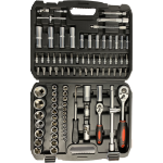 Įrankių ir galvučių rinkinys 1/4"+1/2", 94 dalių 6-kampės KRKSD094