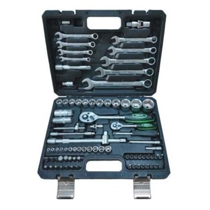 Raktų ir galvučių rinkinys 1/4"+1/2", 82 dalių KRKSD082