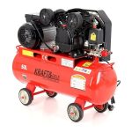 Tepalinis diržinis oro kompresorius 50L 2,8kW / 8bar, 2 stūmokliai 220V – Kraft&Dele KD403 - Image 2