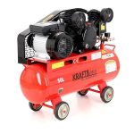Tepalinis diržinis oro kompresorius 50L 2,8kW / 8bar, 2 stūmokliai 220V – Kraft&Dele KD403 - Image 3