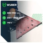 WUBER W26601 gipso šlifuoklis „žirafa“ 710W su LED, dulkių nusiurbimu ir reguliuojamu greičiu - Image 12