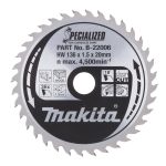 Makita 136x20x1,5mm 36T 20° pjovimo diskas DSS501 B-22006