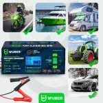 Mikroprocesorinis automobilio akumuliatoriaus įkroviklis 10 A 6-150 Ah 2-24 V WUBER W14018 - Image 6