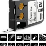 Vinilinė juost. XTL 24 mm juod./oranž.