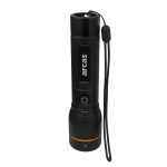 Rankinis žibintuvėlis, 2000lm, 20W, įkraunamas USB-C, juodas, ARCAS
