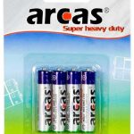 Elementai, anglies cinko, AAA, LR03, ARCAS, 4 vnt.