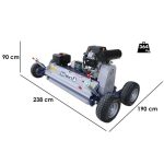 Prikabinamas žolės smulkintuvas - mulčeris BullMach PAN 150 L
