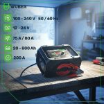 WUBER W14016 Automatinis akumuliatorių įkroviklis su paleidimo funkcija 200A - Image 14
