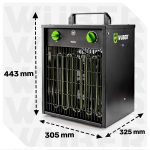 Elektrinis šildytuvas su termostatu 9kW WUBER 400V W16016 - Image 5