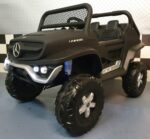 2 person Mercedes electric children's car Unimog 4 wheel drive matt black - Image 2